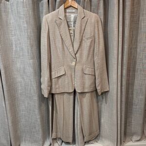 Classic Tan Plaid Women’s Suit